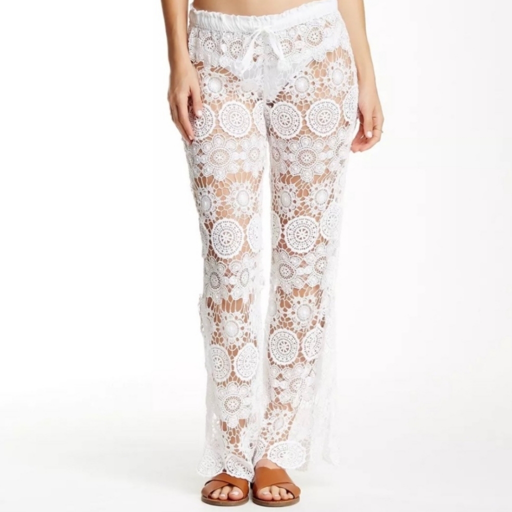 **Hp** Nwt Gypsy 05 Sand Mantar Crochet Swim Cover Up Pants
